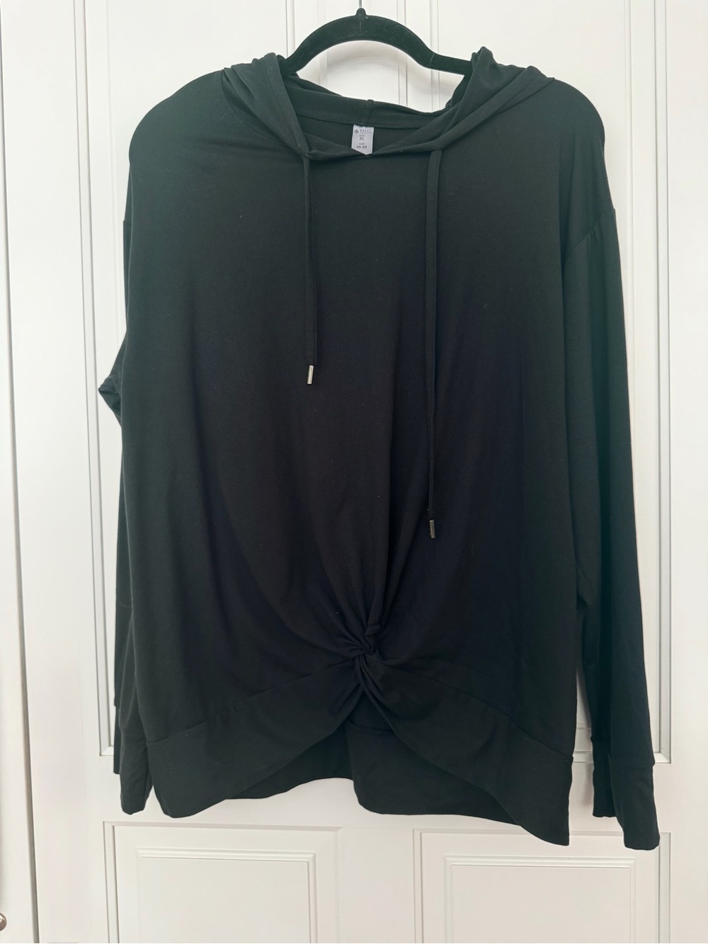 Bally Black Knot-Front Drawstring Hoodie